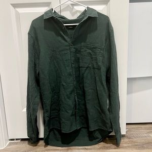 Cotton on Dark Green button down size small